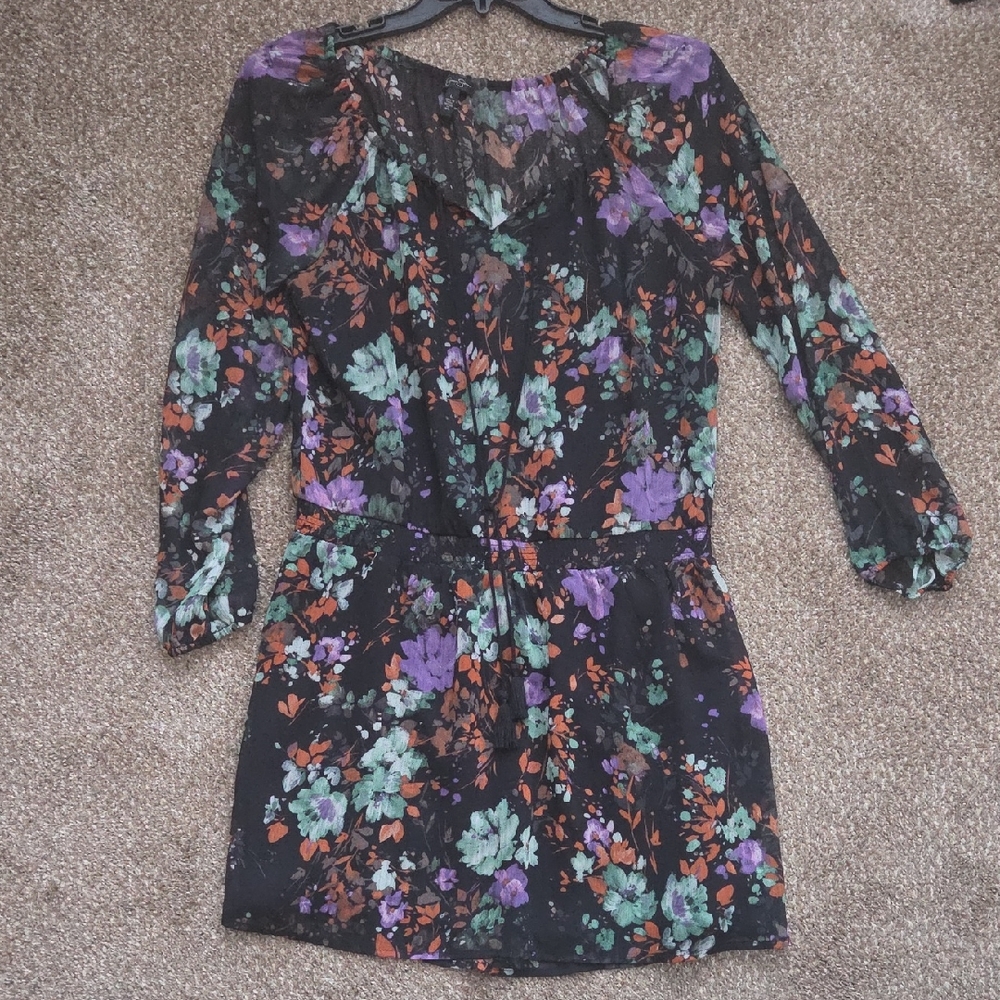 Jessica Simpson Multicolor Floral Long Sleeve Dress